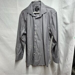 Kenneth‎ Cole Gray Dress Shirt Professional Style Size 16.5 Slim Fit